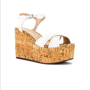 Schutz Bellina White Wedges